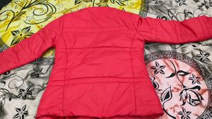 Zara women Creamy Red Quilted Jacket