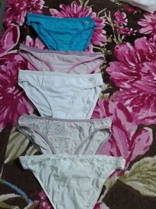 Combo Of Five Pure Cotton Pantyin Imported Fabric