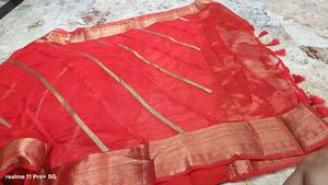 party wear organza saree