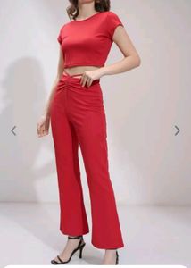 Tokyo Talkies Solid Top With Trousers