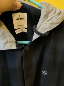 WROGN HOODED MEN FULL SLEEVE SHIRT