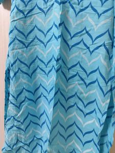 Blue Printed Kurti Dress🩵