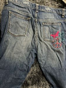 Embroidered Denim Jeans