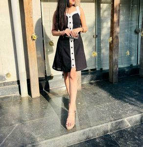 Button-Front Mini Dress