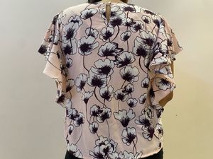 Floral Ruffle Sleeve Blouse