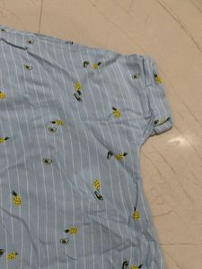 Striped Floral Print Shirt