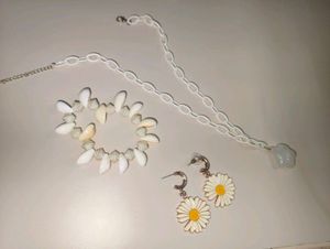 All White jewellery combo
