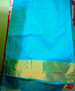 Gorgeous Green Chanderi Saree.