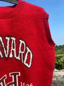 Red half sweater