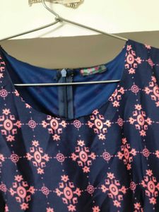 Asymmetrical Hem Print Dress