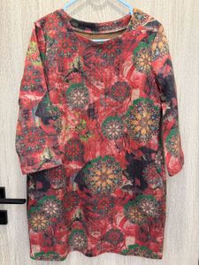 Red Floral Print Dress