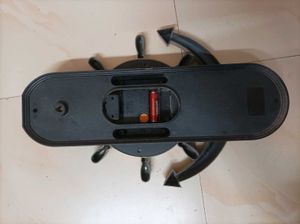 present analog wall clock with glass pendulum