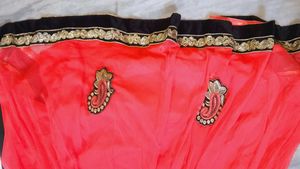 Coral Embellished Anarkali