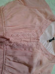 Peach Chiffon Top