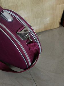 MACHO Burgundy Travel Makeup Bag