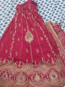 Embroidered Red Dupatta