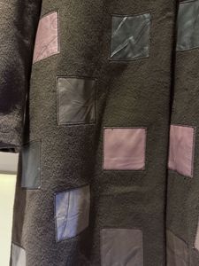 Patchwork Leather Long Coat
