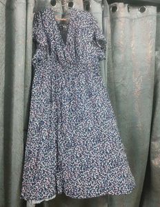 Floral Printed Aline Dress By Shein..
