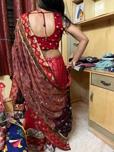 Red Three Piece Lehenga