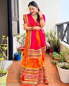 Gorgeous Bandhani Saree With Lace Border