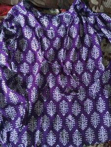 Purple Printed corset Kurta