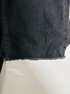 Wide Leg Cropped Black Jeans