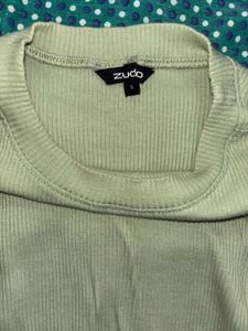 Beautiful Full Sleeve Green Zudio Top For Sale