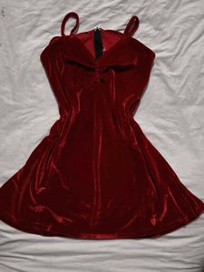 Red Velvet Mini Dress