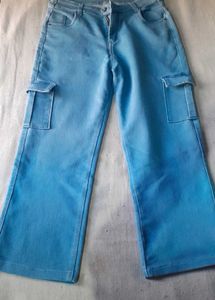 Blue Cargo Pants