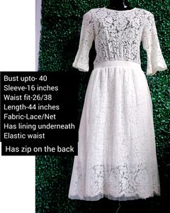 Imported|Beautiful White Lace|Mesh|Net D
