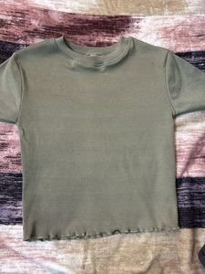 Casual Olive Green T-Shirt