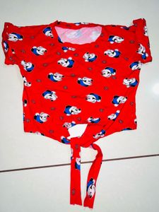 Red Mickey Mouse Tee