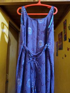 Blue Sleeveless Dress FS