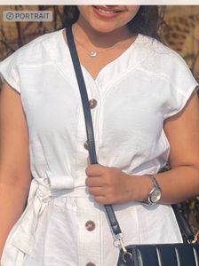 PURE COTTON WHITE JUMPSUIT OF MANGO