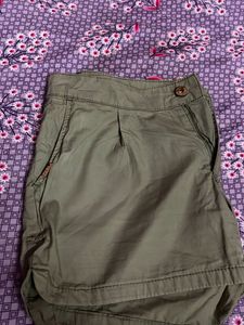 Olive Green Cargo Shorts