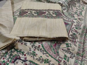 Heavy Cotton Silk Type Material With Full Rajastan
