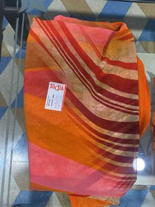 Synthetic sari with blouse material