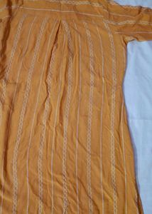 Mustard Embroidered Top