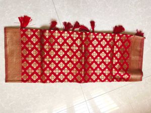 Red Banarasi Silk Dupatta