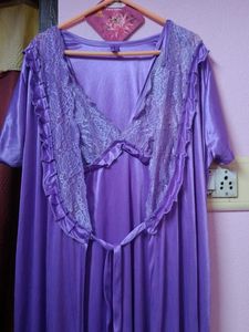 Satin Silk Gowns 2pc - 5 Available