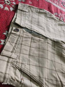 Beige Colour Formal Trousers For Men