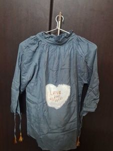 Grey 'Love the World' Tunic