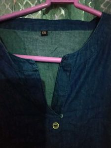 👗Denim Shirt Kurta👗