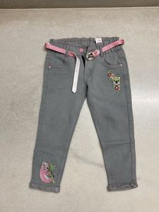 Designer Grey Denim For Baby Girl 2-4 Yr