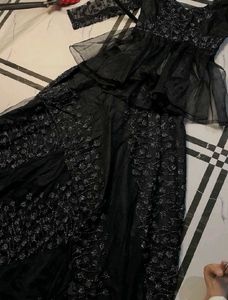 Elegant Black Lace Two-Piece Set
