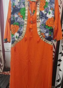 Kurti With Real Mirror Work