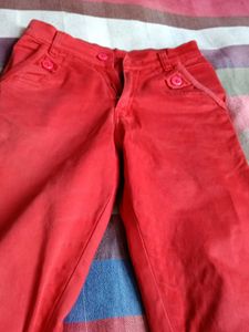 Red Girls&#39; Pants
