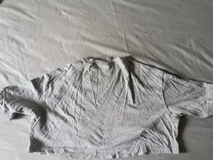 Gray Cropped T-Shirt