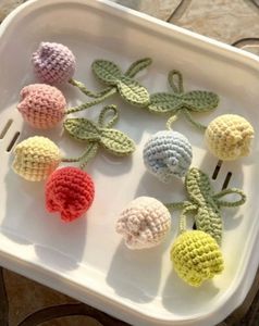 Crochet Tulip Keychain