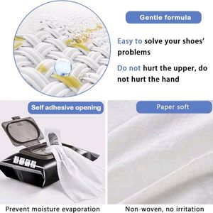 80Pcs Shoe Cleaning Wet Wipes Fast Scrubbing